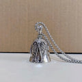 Vintage white angel wings feather pendant necklace and keychain jewellery set
