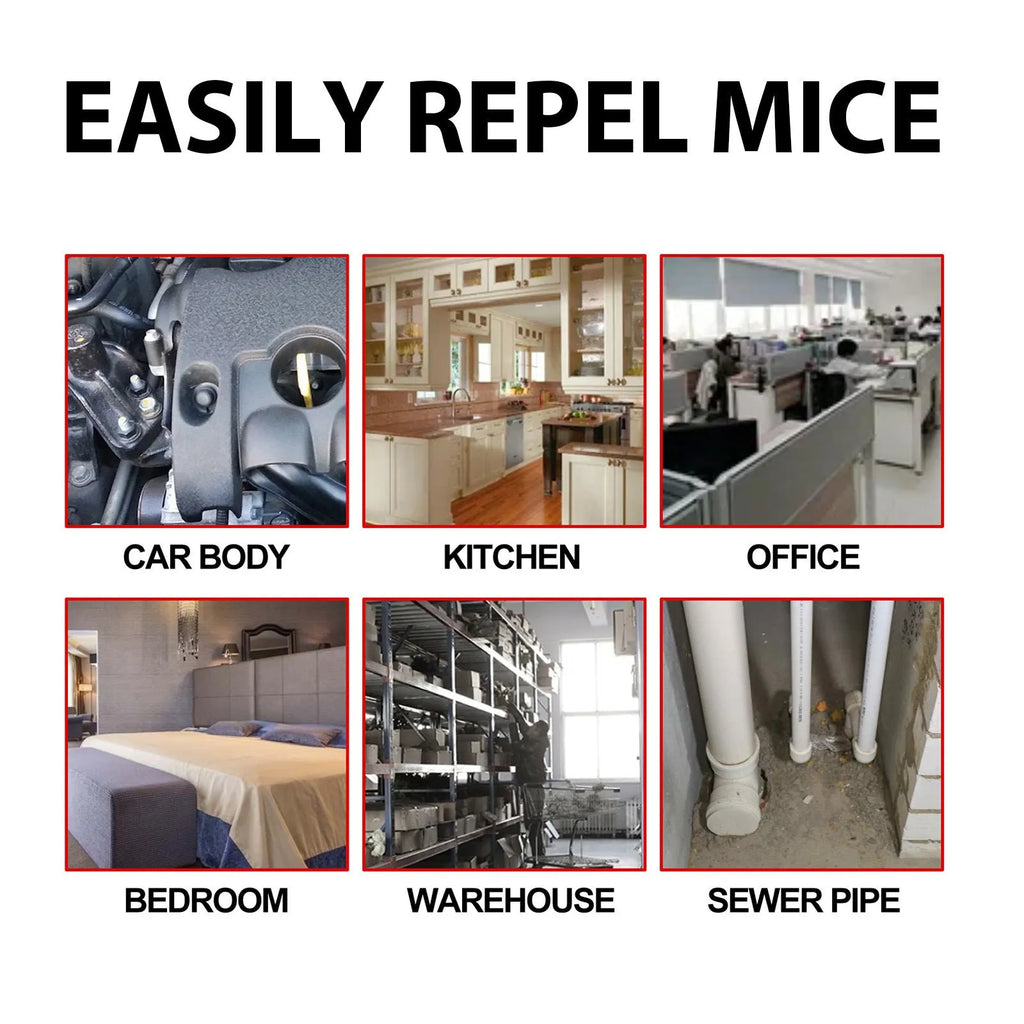 Natural rat repellent spray bottle with essential oil formula for home and car rodent protection