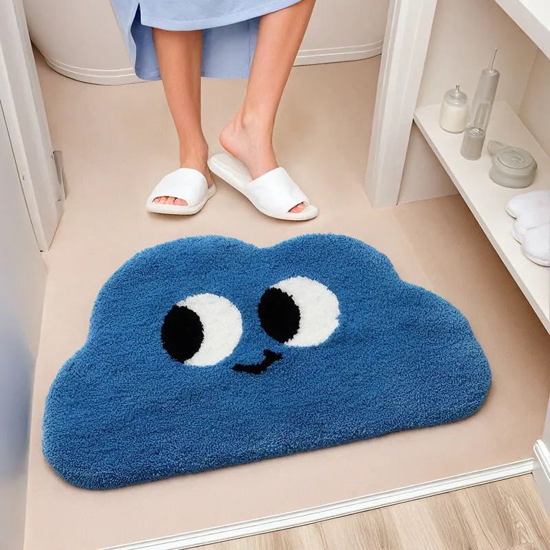 Cartoon anime printed bathroom mat in cashmere-like polyester with multiple colour options