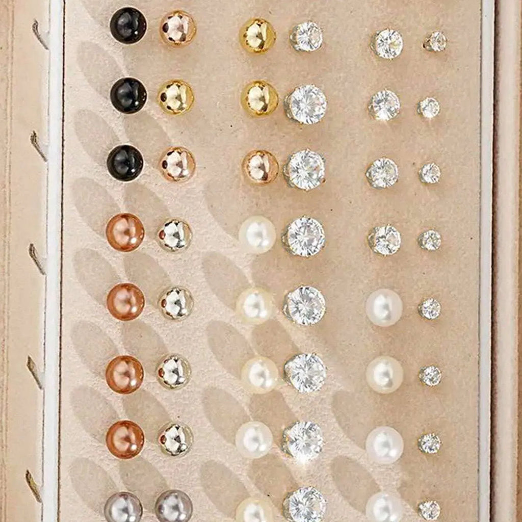 108 geometric alloy earrings with gold and yellow electroplated finishes