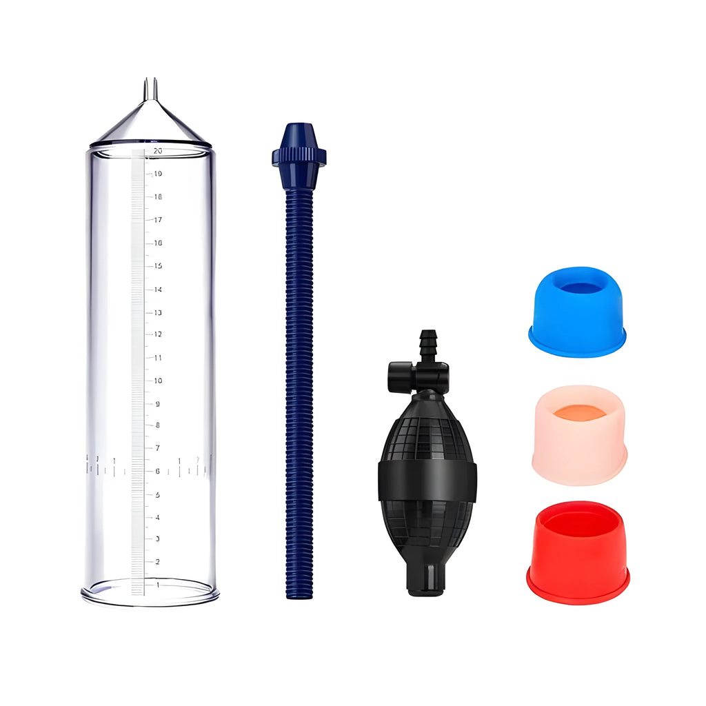 Male minimalist home exercise machine silicone cover accessory with plastic valve exerciser components