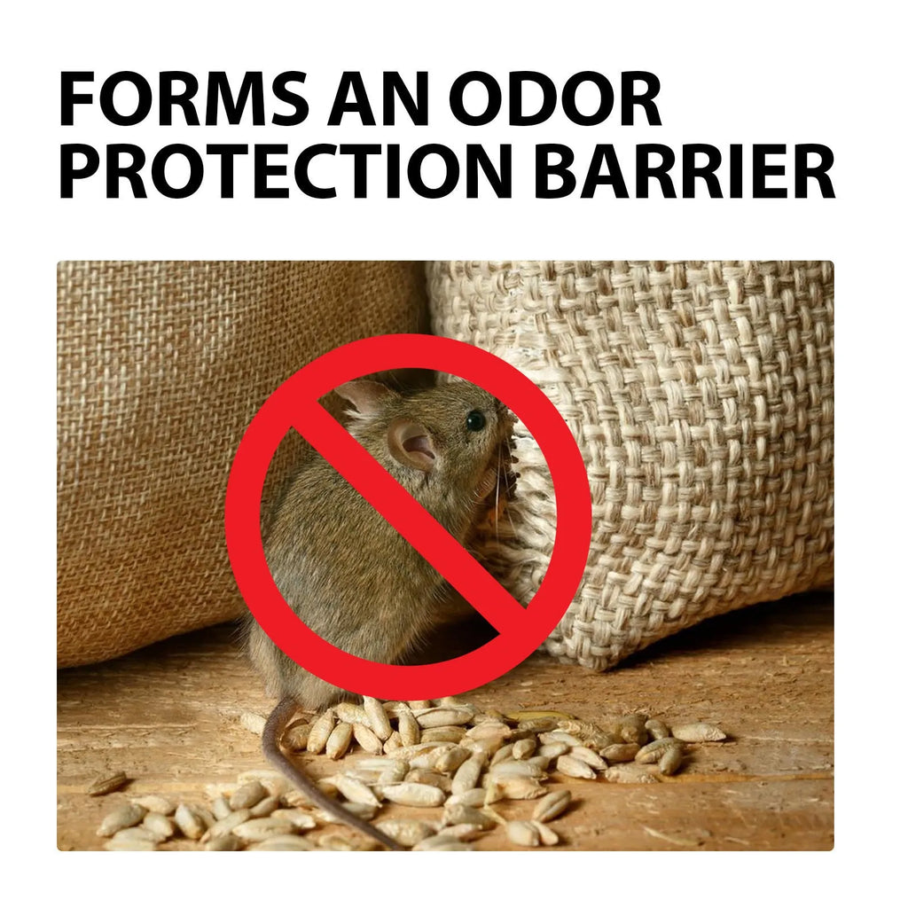 Natural rat repellent spray bottle with essential oil formula for home and car rodent protection