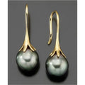 Gold electroplated retro fashion women's earrings with alloy construction for office wear