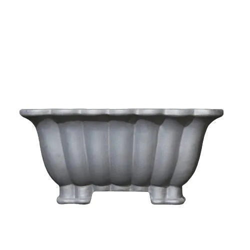 Purple sand ceramic square bonsai pot with classical styling and 37cm diameter