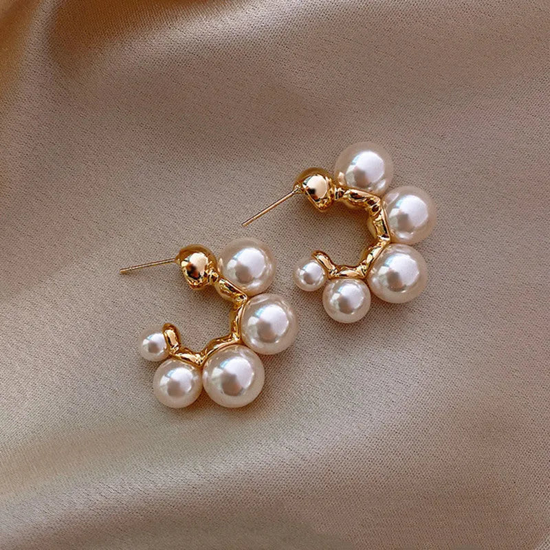 Red bell-shaped dangle earrings made from alloy material for women