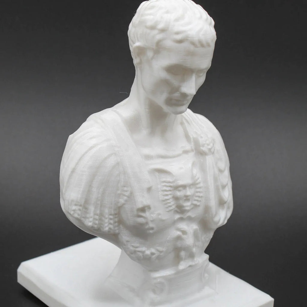 White synthetic resin statue pen holder, file basket desk tidy holding up to 15 pens