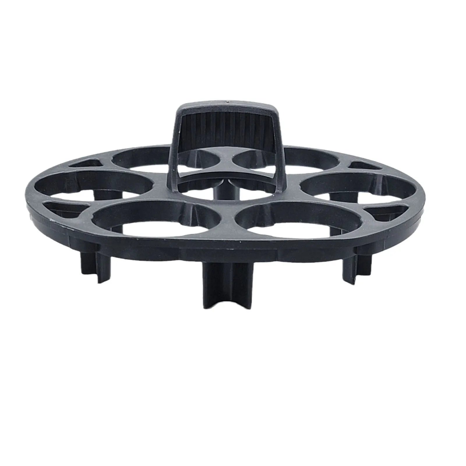 Black plastic cooking machine egg holder retainer basket measuring 13.8 x 12.6 x 5.7 cm