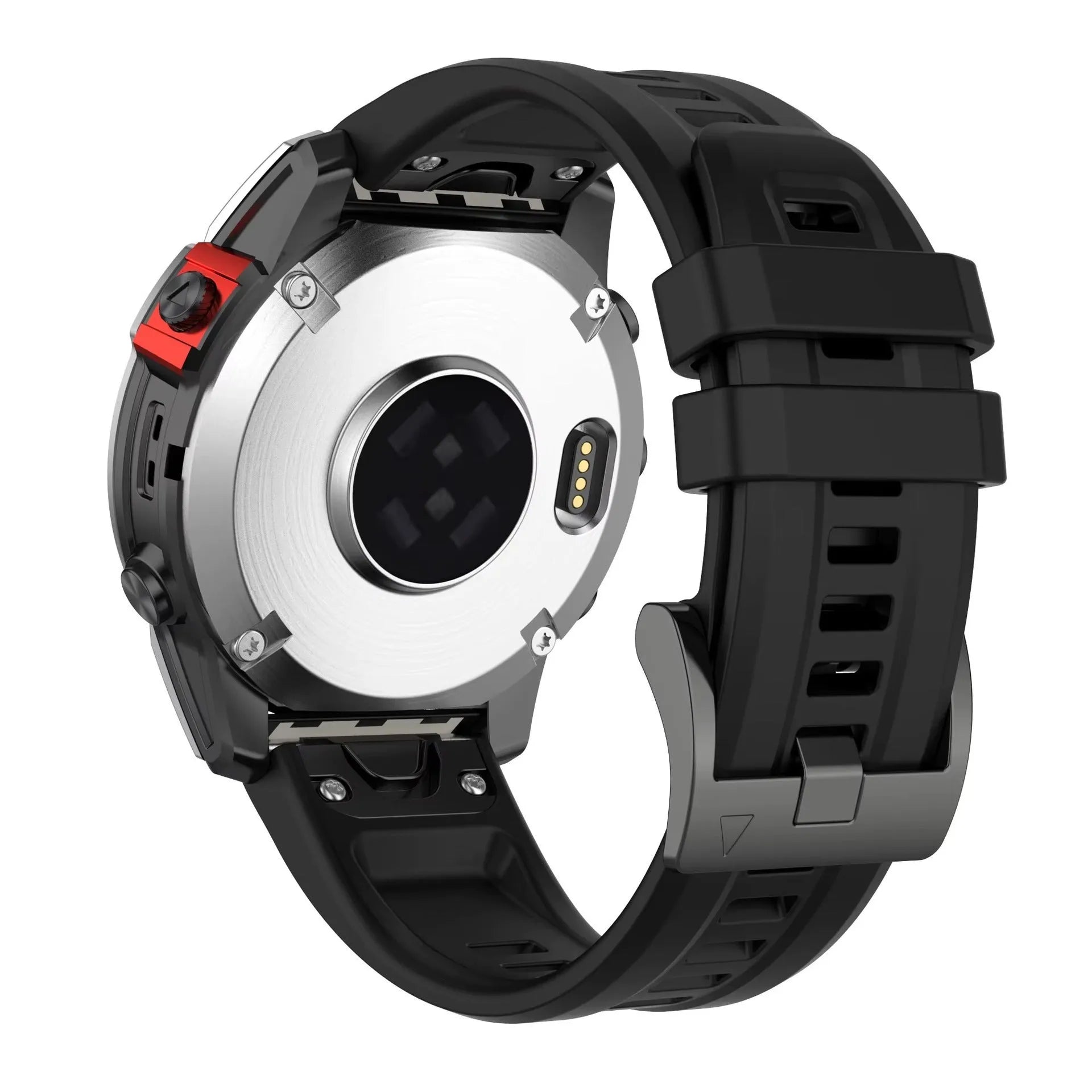 Jiaming Fenix7 quick release silicone watchband in multiple colours showing 20mm, 22mm, and 26mm width options.