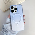 Gradient frosted magnetic suction phone case for iPhone with ultra-thin PC construction