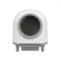 White automatic enclosed cat litter box with ABS plastic construction for cats up to 10kg
