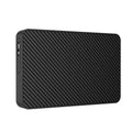 16TB high-speed portable mobile hard disk with black ABS plastic shell, compact size 121x76.4x14mm