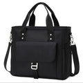 Portable cube style hiking picnic bag with removable shoulder strap and side pocket in Oxford cloth