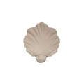 White resin simulation shell fruit plate ornament with realistic texture for table decoration