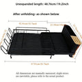 Retractable foldable kitchen dish drainer rack for cutlery knives forks cups drying