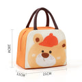 Cartoon insulated lunch box bag with thick aluminium foil in seven animal designs