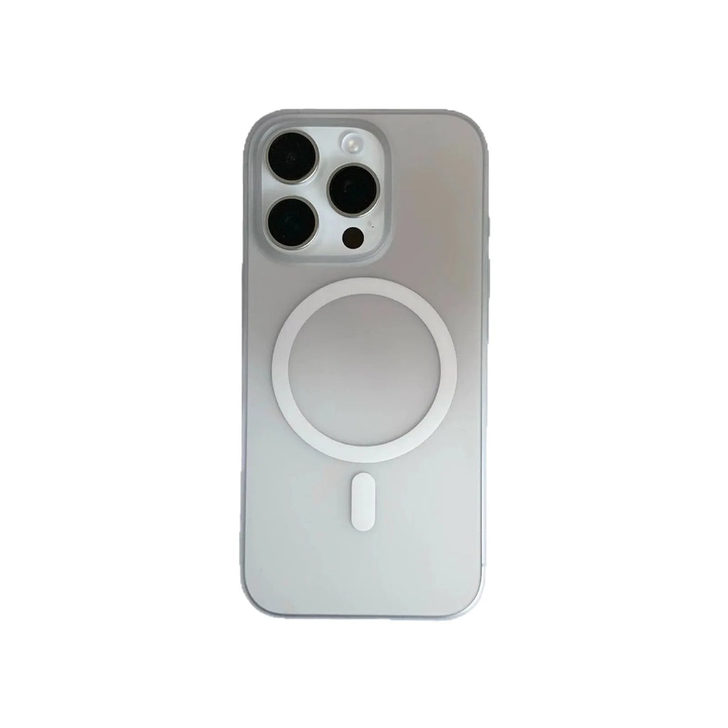 Gradient frosted magnetic suction phone case for iPhone with ultra-thin PC construction