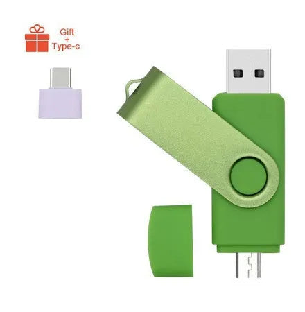 2 in 1 Android mobile phone USB flash drive with USB 2.0 interface, plastic shell, available in nine colours