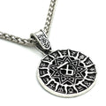 Lunavin ODing logo necklace with alloy pendant on adjustable snake bone chain and leather rope options