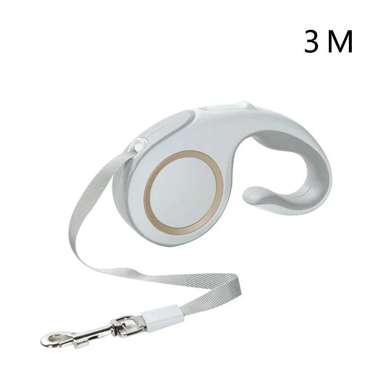 Automatic retractable dog leash 5m with ergonomic handle and anti-slip button for small medium dogs