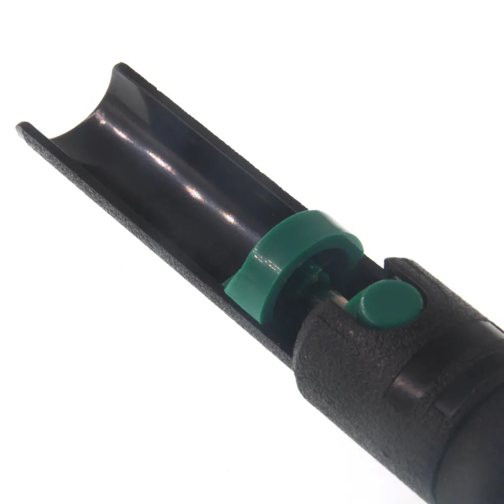 Black manual tin suction device, 210mm long, approximately 70g, semi-aluminium alloy body for desoldering