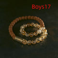 Retro LCD double circle bracelet with natural colour display in citrine colour