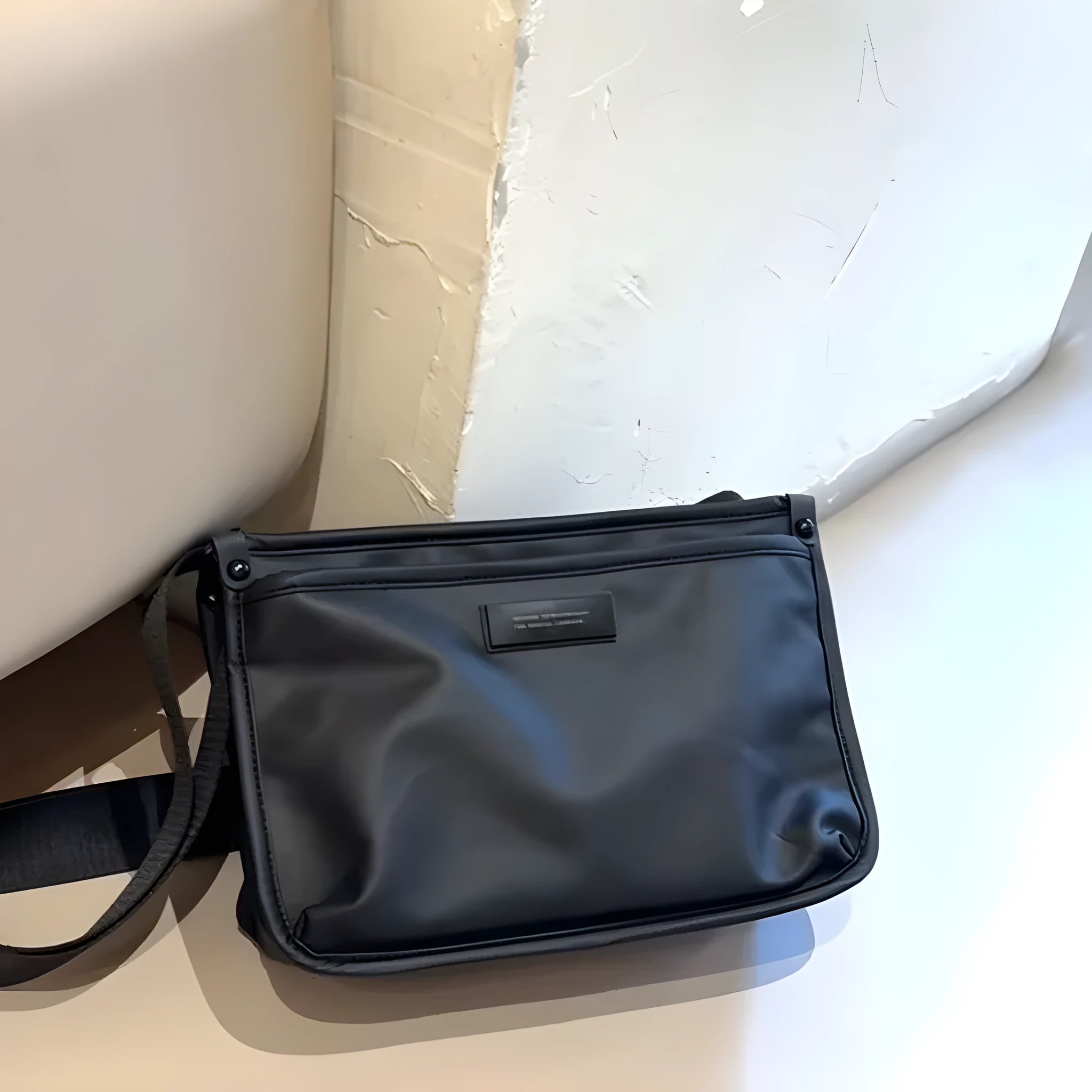 Retro style small square crossbody bag in Oxford cloth with street trend design