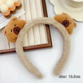Children's cartoon plush large intestine headdress barrettes for girls with rubber band and BB clip