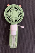 USB rechargeable personal plastic nozzle fan in apricot, blue, green, orange, or pink colours