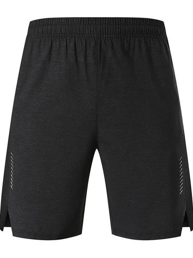 Men's forest green stretch spandex casual shorts with a mid waist design
