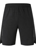 Men's forest green stretch spandex casual shorts with a mid waist design