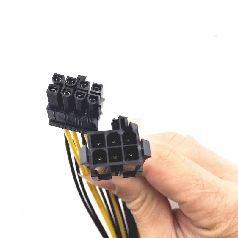 6-pin to 8-pin graphics card power extension cable measuring 20cm in length