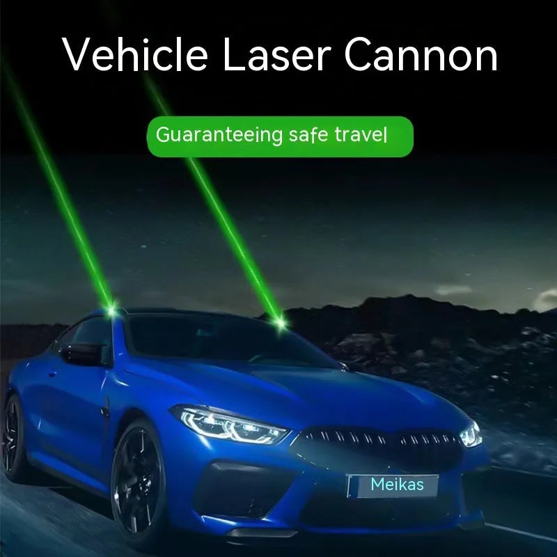 Vehicle-mounted remote control laser pilot lamp with USB cable and ABS housing in black or white