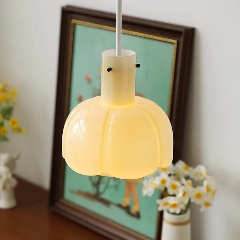 Medieval glass bud chandelier pendant light in retro style for dining rooms