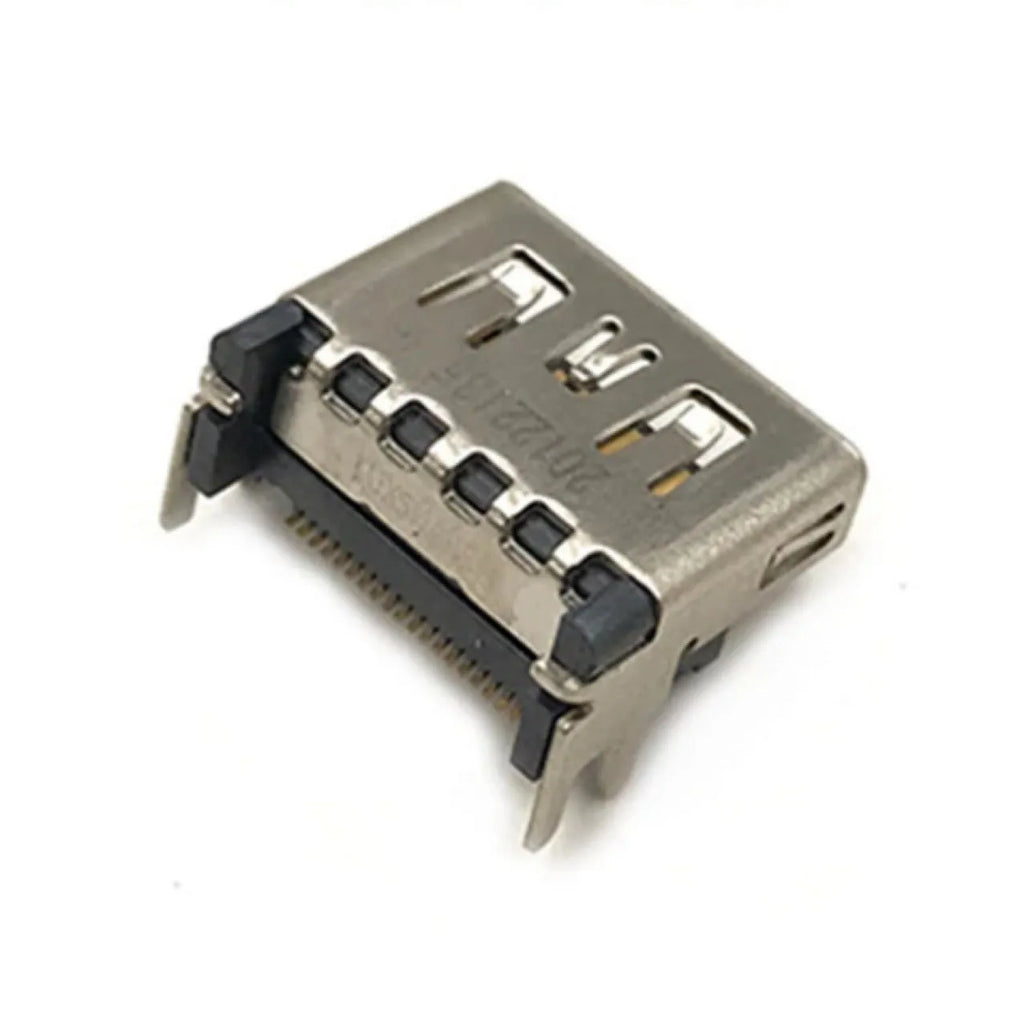 Silver HDMI host interface socket for game machine accessories with metal construction