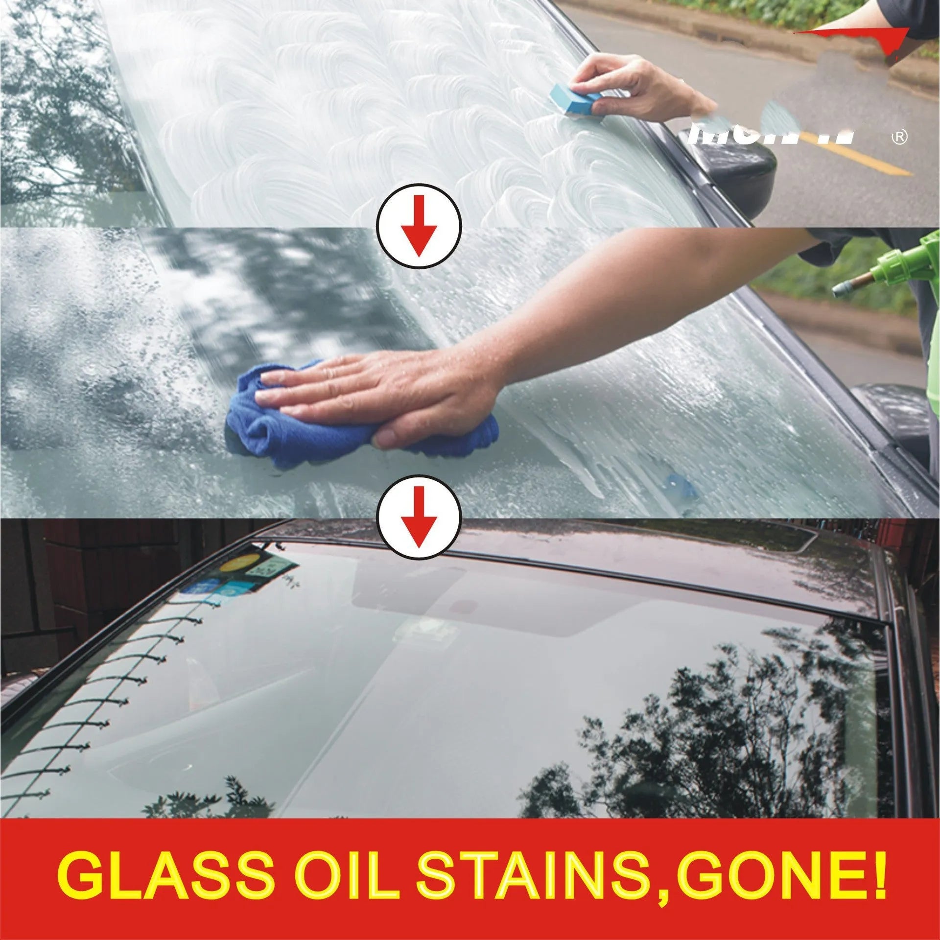 15ml car glass anti-fog spray in English packaging for windscreen rain protection