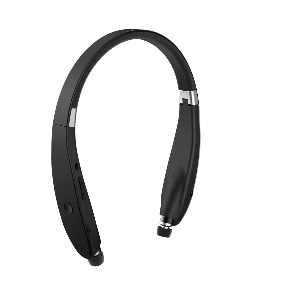 SX991 wireless retractable earbuds in black or white neckband design with Bluetooth 5.0 and battery display