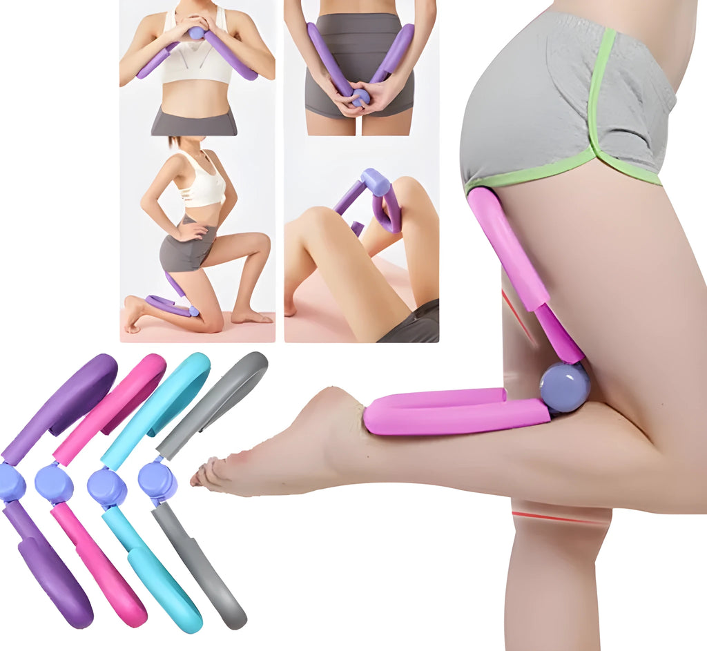PVC foam leg exercise clip with steel spring resistance in multiple colours