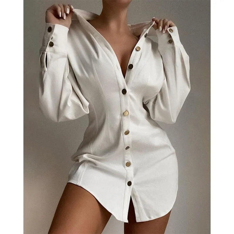 Women's art retro shirt with a waist-control fastener decoration in matel silk and cashmere fabric.