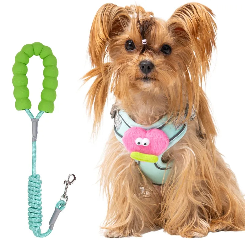 No pull dog harness with multifunction leash in blue, step-in design, reflective stitching, sizes XS to XL