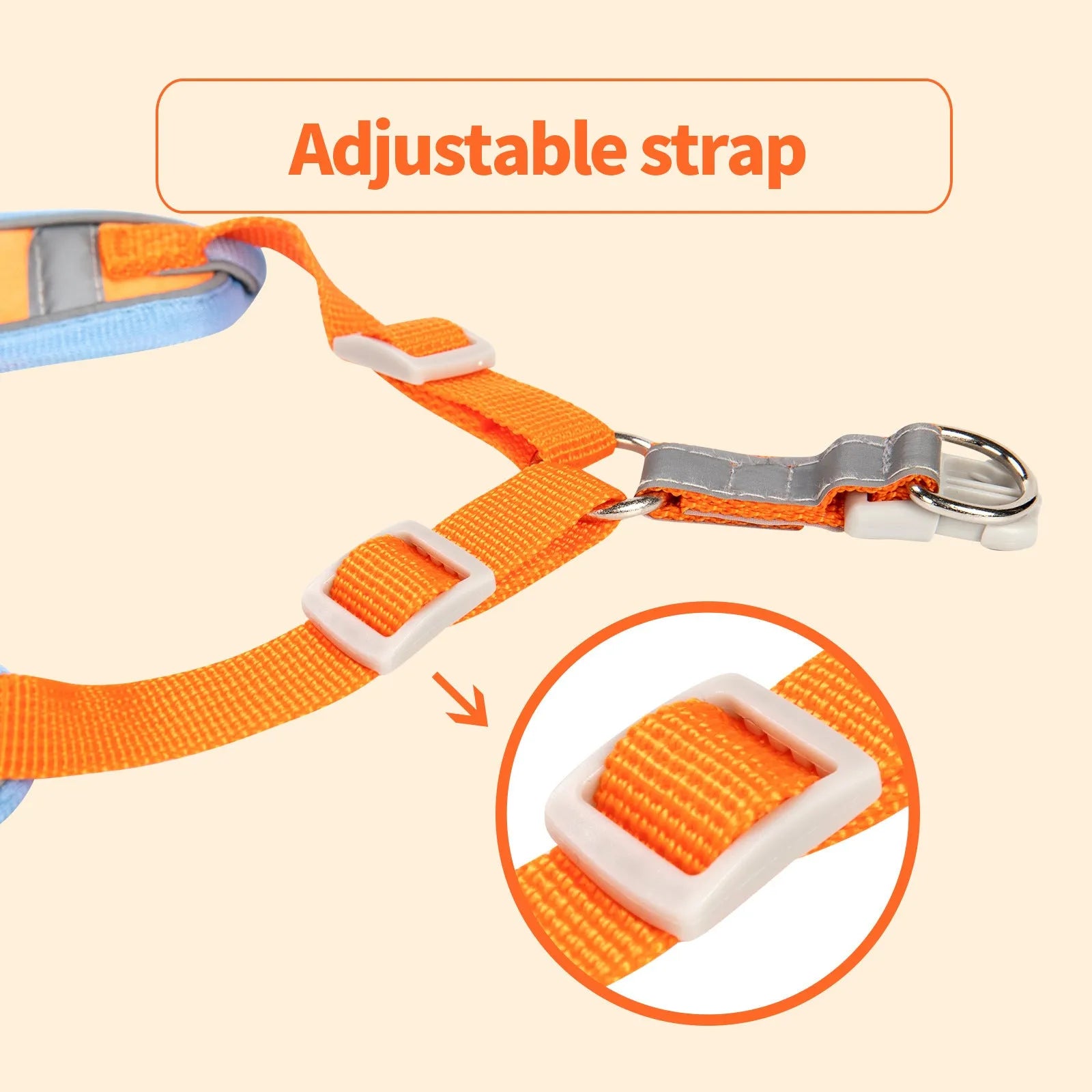 Adjustable dog harness with haulage rope in multiple colours and sizes for pet control