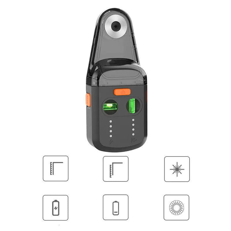 Dust collecting red light level meter bracket for electric hammer drills with laser guide