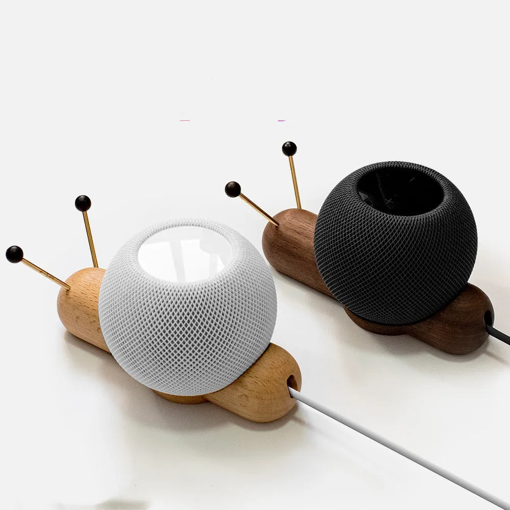 Khaki brown non-slip desktop bracket for Apple HomePod Mini smart speaker
