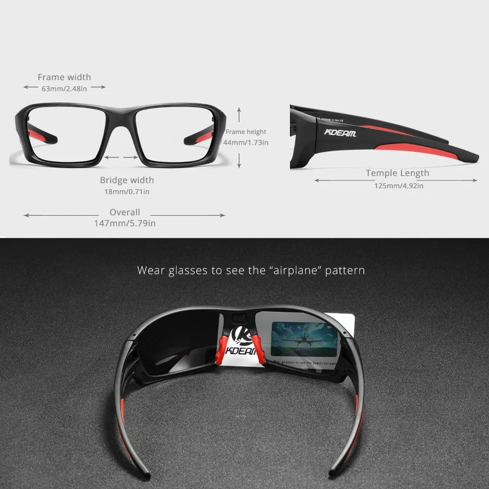 Ultralight polarised sports sunglasses with TR90 frame and silicone nose pad in colour option C1.