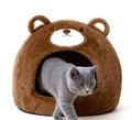Closed white faced bear cat nest 42 by 42 by 33 cm cloth construction