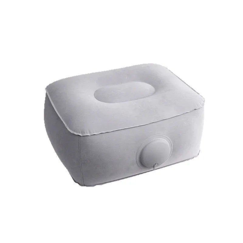 Press inflatable portable folding seat cushion with flocking material for height increase