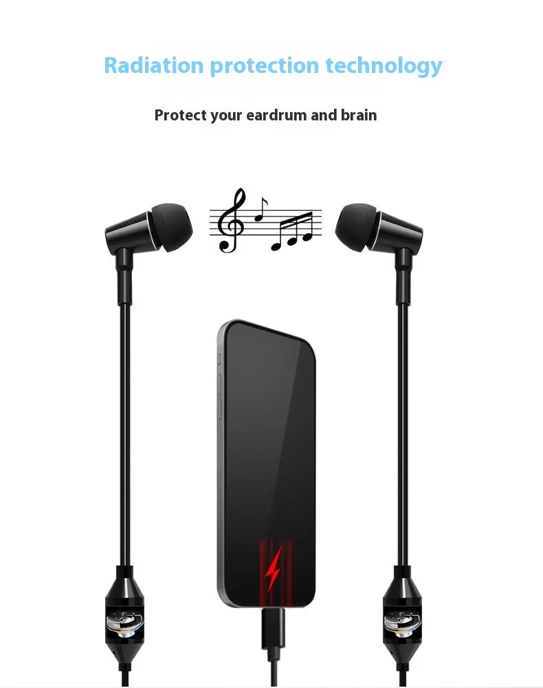 FC12 in-ear wired headset with 3.5mm plug, microphone, and silicone earplugs in black or silver white.