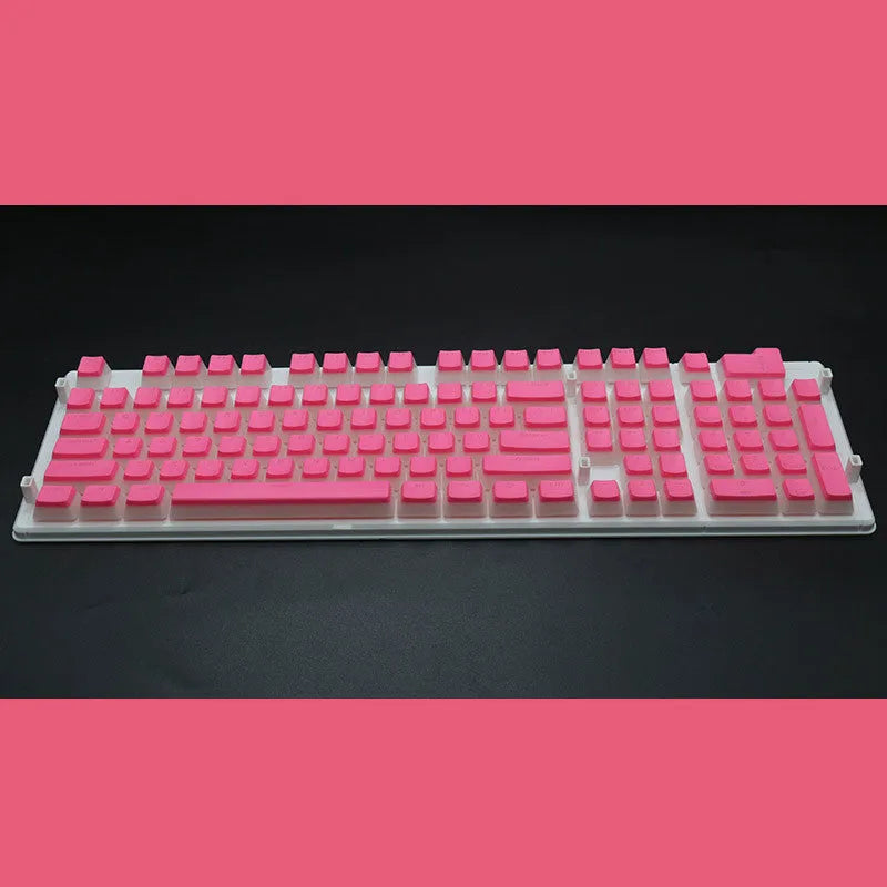 108-key pudding keycap set with transparent sides for mechanical keyboards in various colour options