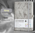 A5 skin-feel PU leather strap diary notebook open on horizontal line pages