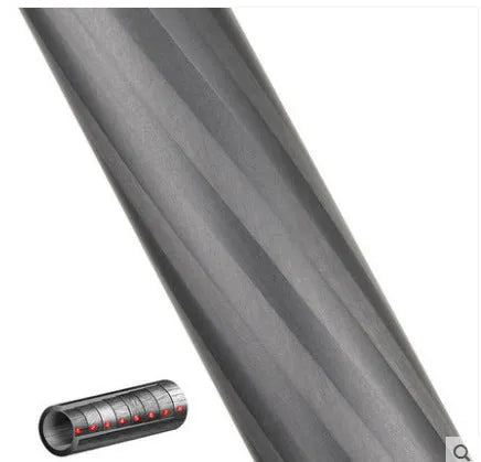 Black carbon fibre telescopic monopod for DSLR cameras extended to full height