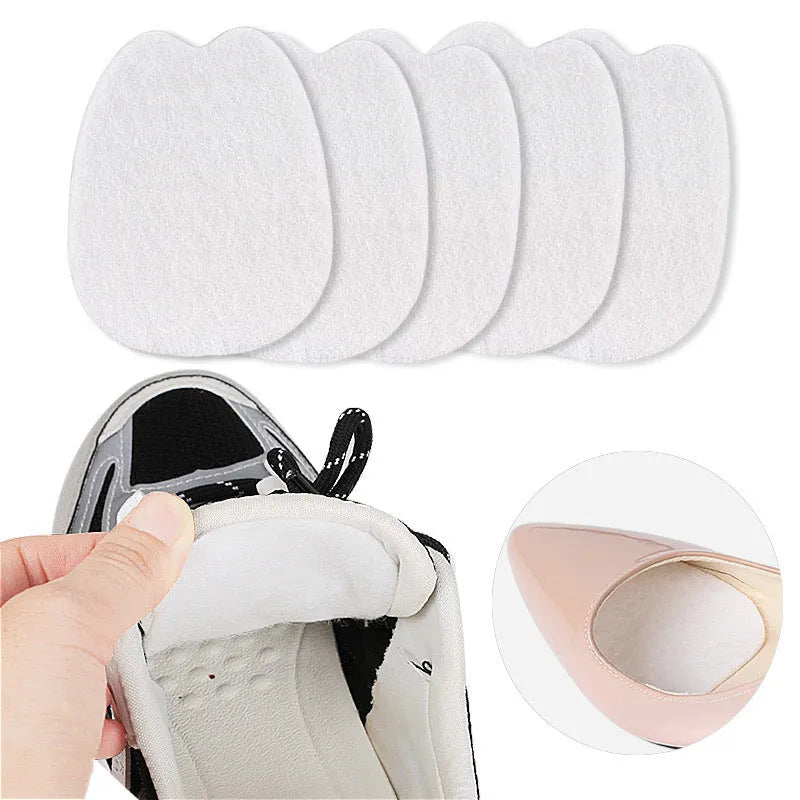 White thin felt shoe tongue protection stickers for anti-wear front palm coverage
